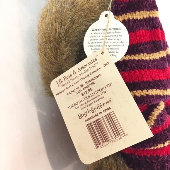 Boyds Bear Plush Cameron W. Bearsmark Hallmark Gold Crown w tags Star  #9691HM - Picture 10 of 10